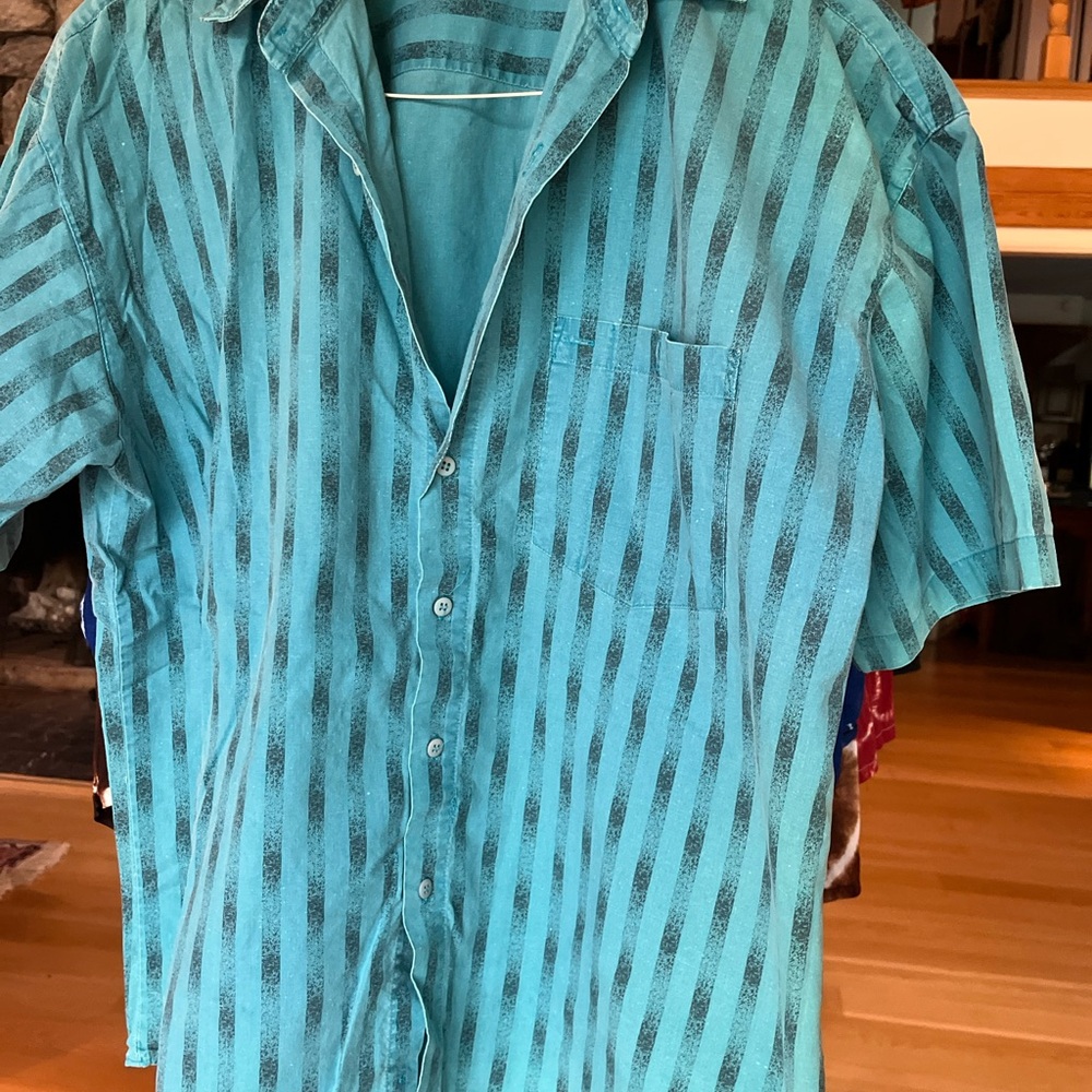 Men's Blue Striped Shirt
